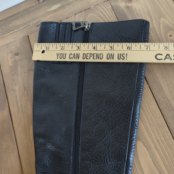 RUDSAK Textured Black Leather Heeled Boots - Picture 10 of 12